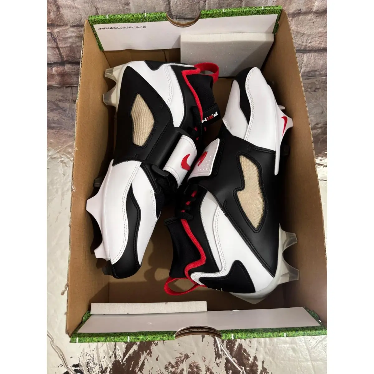 Nike shoes - Nike Air Diamond Turf - Air Diamond Turf - HF5298-100 - White/Black/Red (UPC: 197602949940) 10