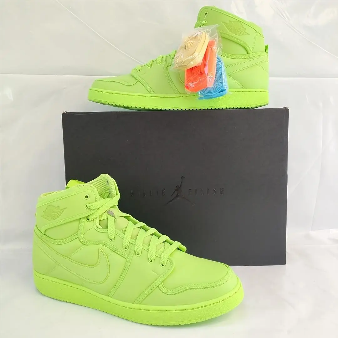 Air Jordan 1 KO x Billie Eilish  Volt 2021 Green High Top Wmns 13 Men`s 11 by Nike