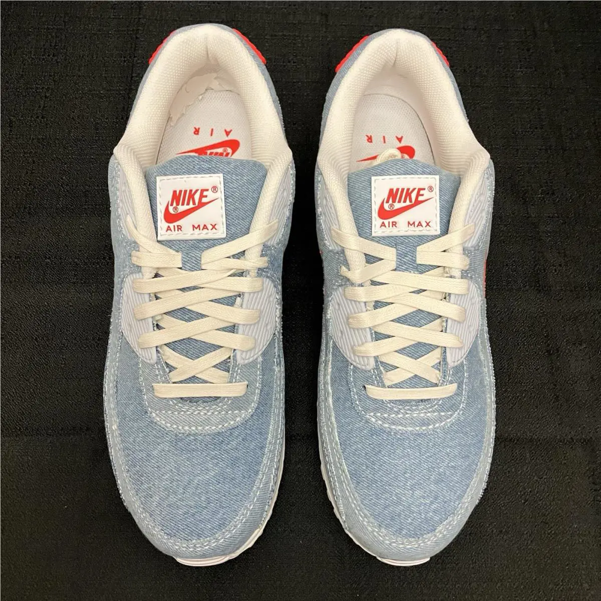 Nike shoes - Air Max 90 Denim - Air Max Denim - DV2120 900 - White Blue Denim Habanero Red 1