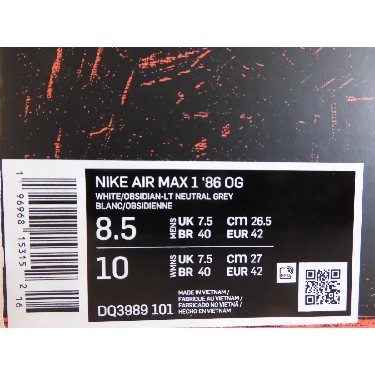 Nike shoes - Nike Air Max 1 - Air Max - DQ3989 101 - White (UPC: 196968153152) 3