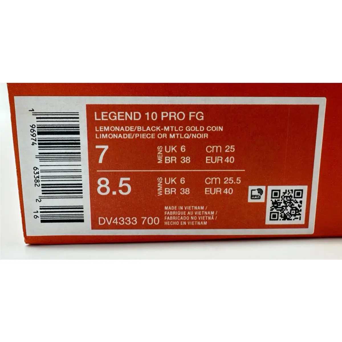 Nike shoes - Nike Legend 10 Pro FG - DV4333-700 - Yellow (UPC: 196974633822) 9