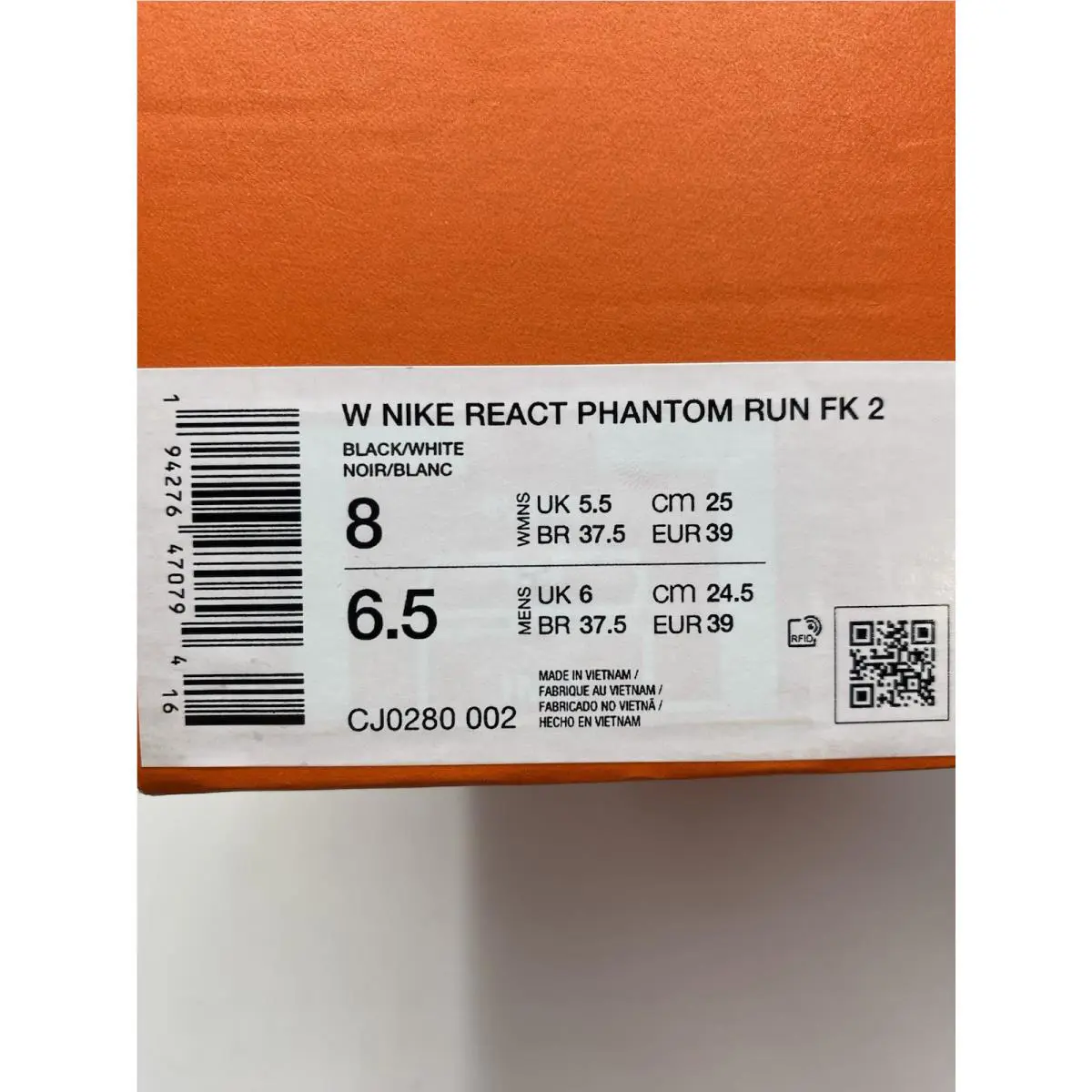 Nike shoes - Nike React Phantom - React Phantom - CJ0280 002 - Black/White (UPC: 194276470794) 6