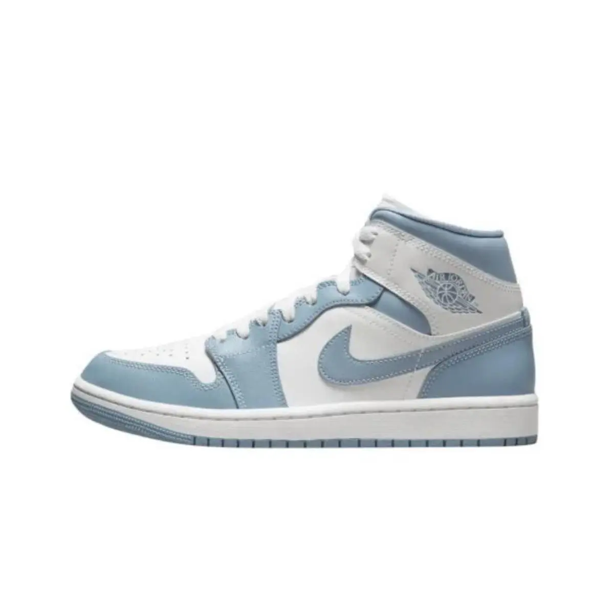 Nike Women Air Jordan 1 Mid Sail-worn Blue SZ 11 BQ6472-141