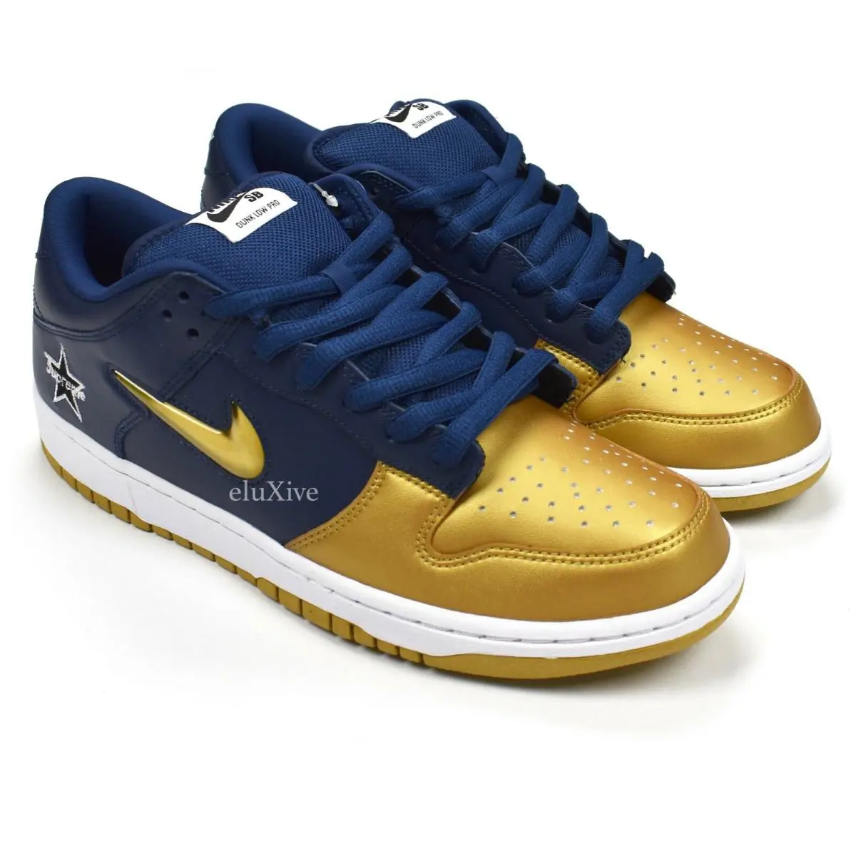 Nike shoes - Nike Sb Dunk Low - Dunk Low - CK3480 700 - Blue, Manufacturer: Metallic Gold 0