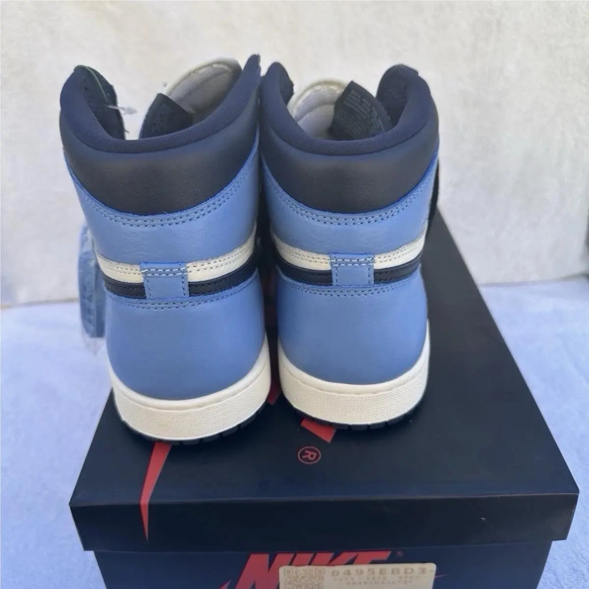 Nike shoes - Air Jordan 1 - Air - 555088-140 - Blue, Manufacturer: Sail/Obsidian/University Blue (UPC: 0193150368615) 2