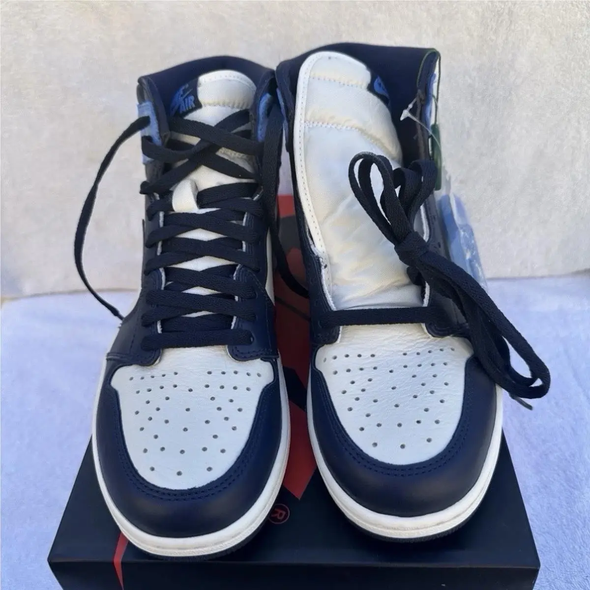 Nike shoes - Air Jordan 1 - Air - 555088-140 - Blue, Manufacturer: Sail/Obsidian/University Blue (UPC: 0193150368615) 0