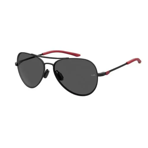 Under Armour Men Aviator Sunglasses Uar Instinct JR 0BLX/IR Black Red 51mm - Frame: Black Red