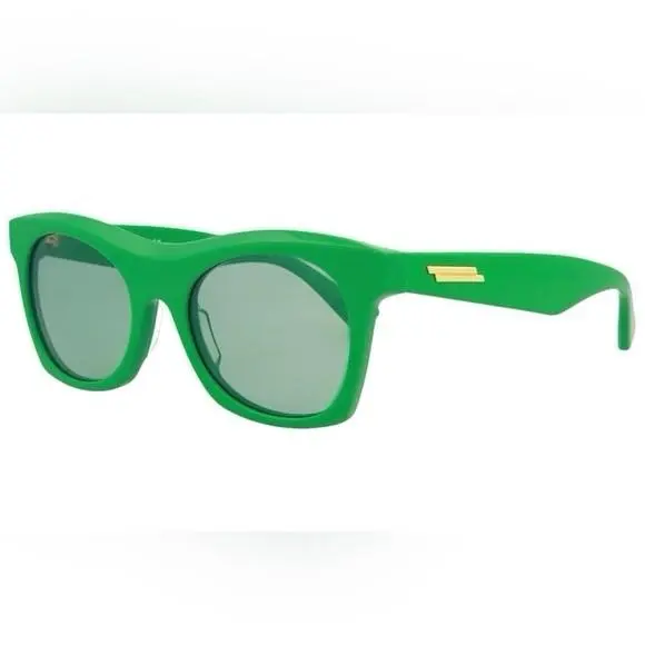 Bottega Veneta Green Unisex 54mm Square Sunglasses
