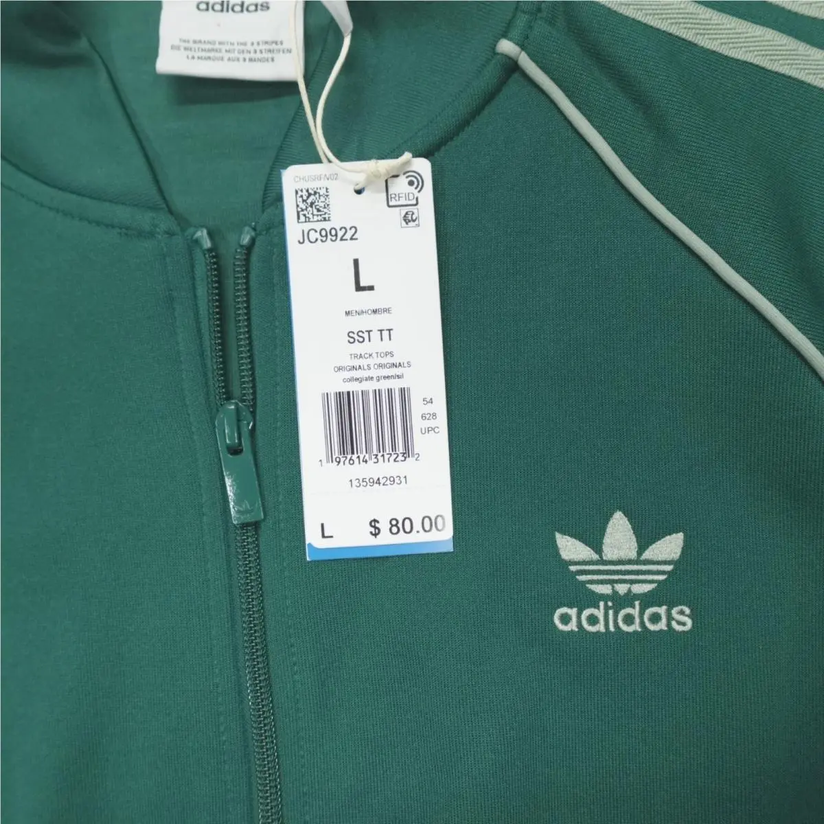 Adidas clothing - adidas Adicolor Classics SST Track Jacket - JC9922 - Green 1