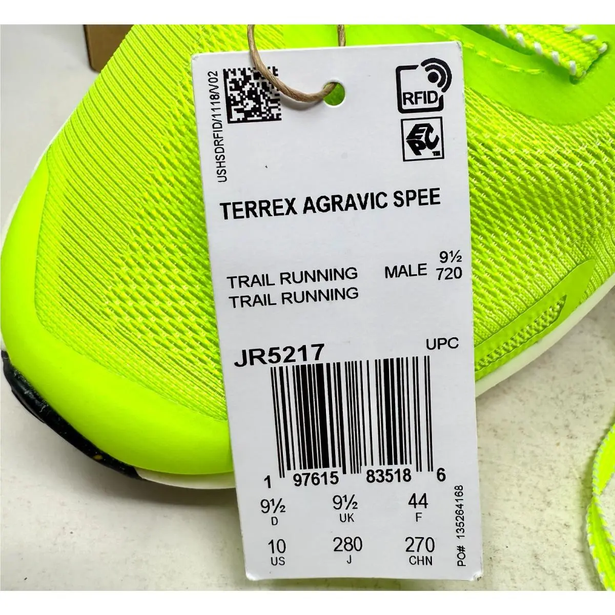 Adidas shoes - adidas Terrex Agravic Speed - Terrex Agravic Speed - JR5217 - Green, Manufacturer: Lucid Lemon/Core Black/Dash Grey (UPC: 197615835186) 9