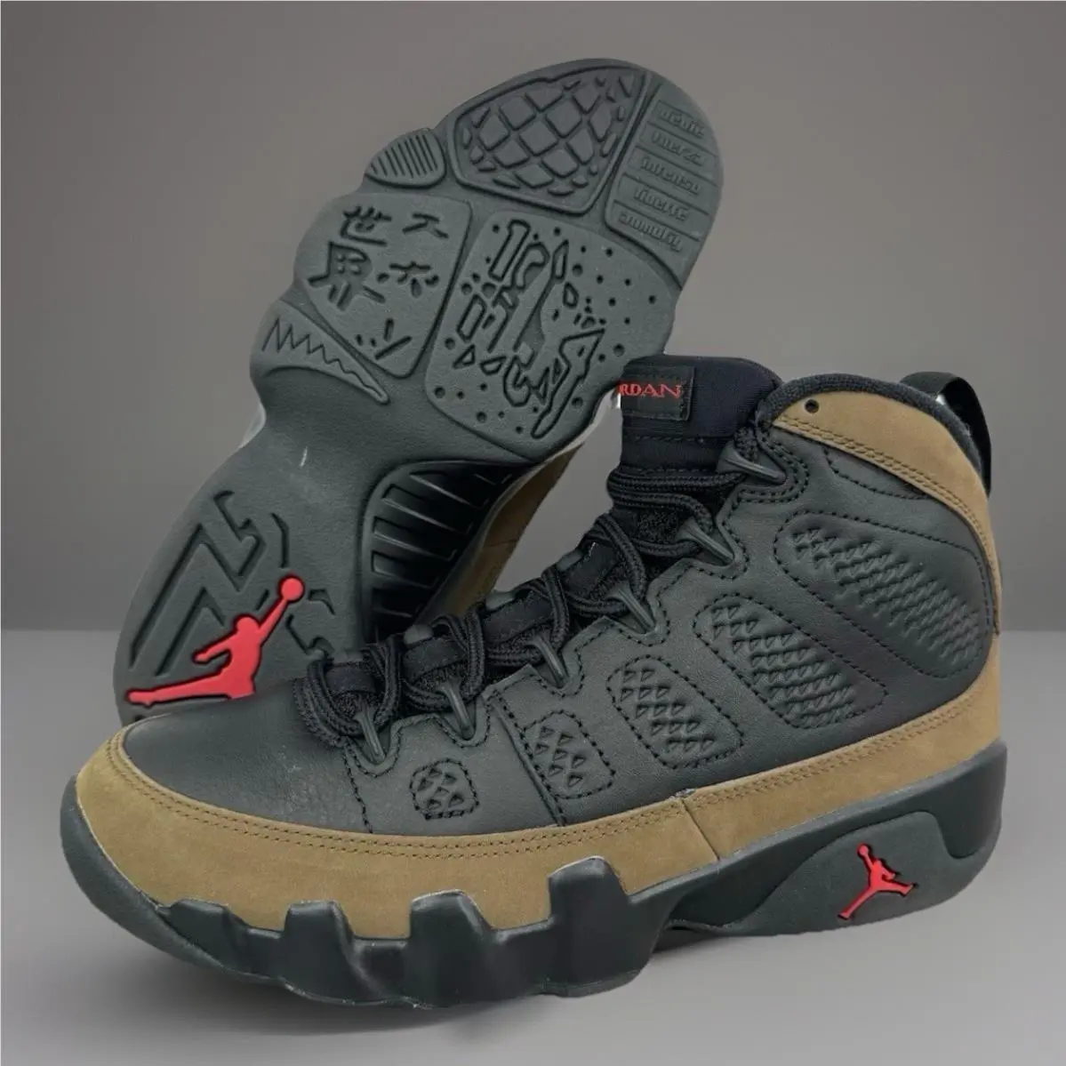 Nike shoes - Air Jordan 9 Retro - Air Retro - HV4794 030 - Black / True Red-Light Olive (UPC: 197602475586) 10