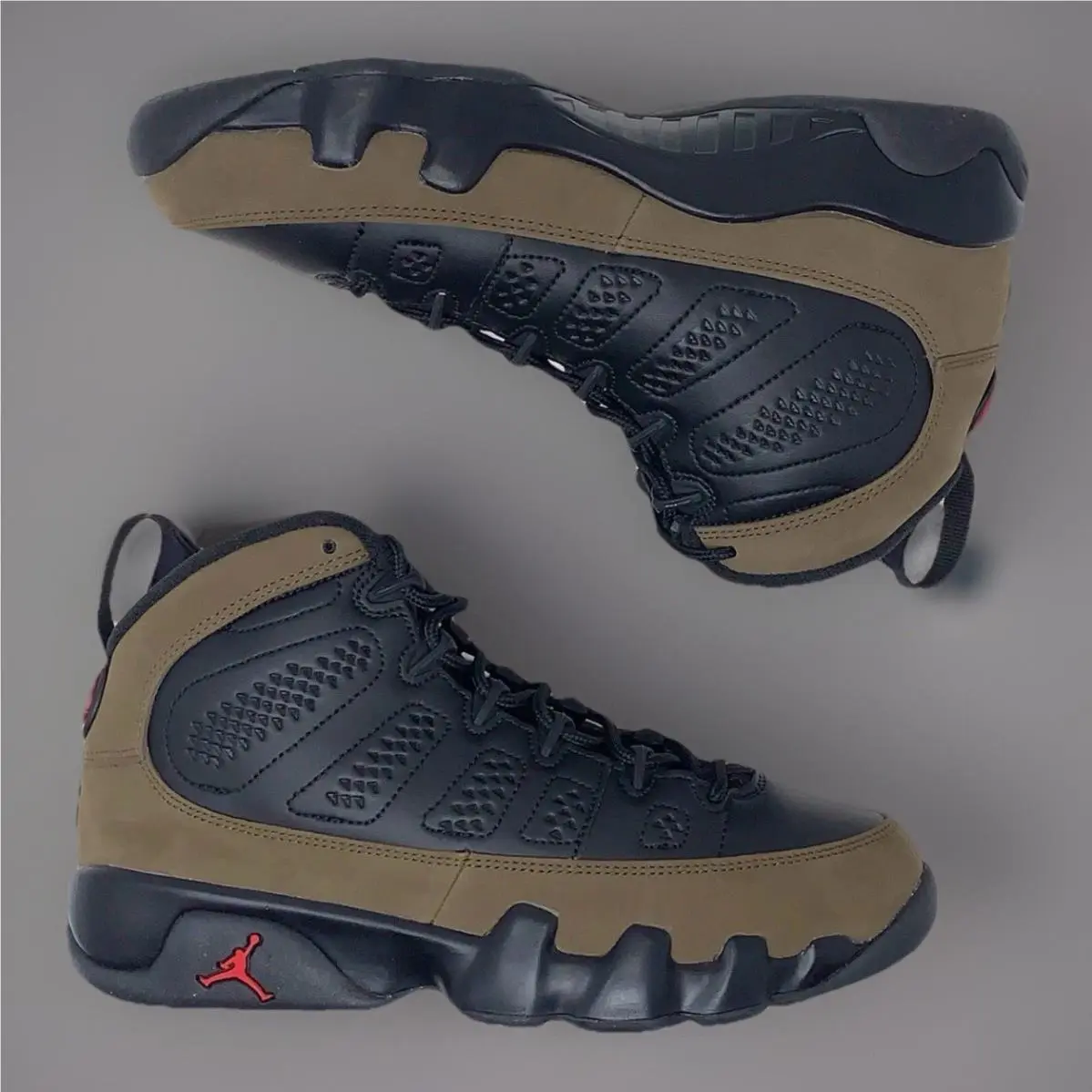 Nike shoes - Air Jordan 9 Retro - Air Retro - HV4794 030 - Black / True Red-Light Olive (UPC: 197602475586) 0