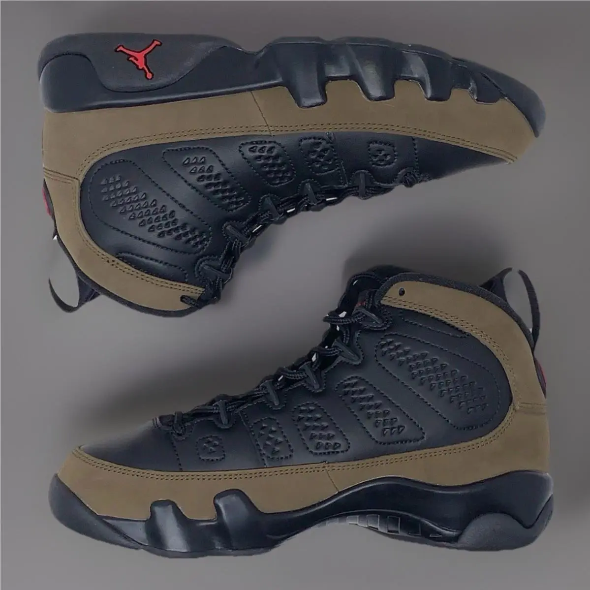 Nike shoes - Air Jordan 9 Retro - Air Retro - HV4794 030 - Black / True Red-Light Olive (UPC: 197602475586) 1