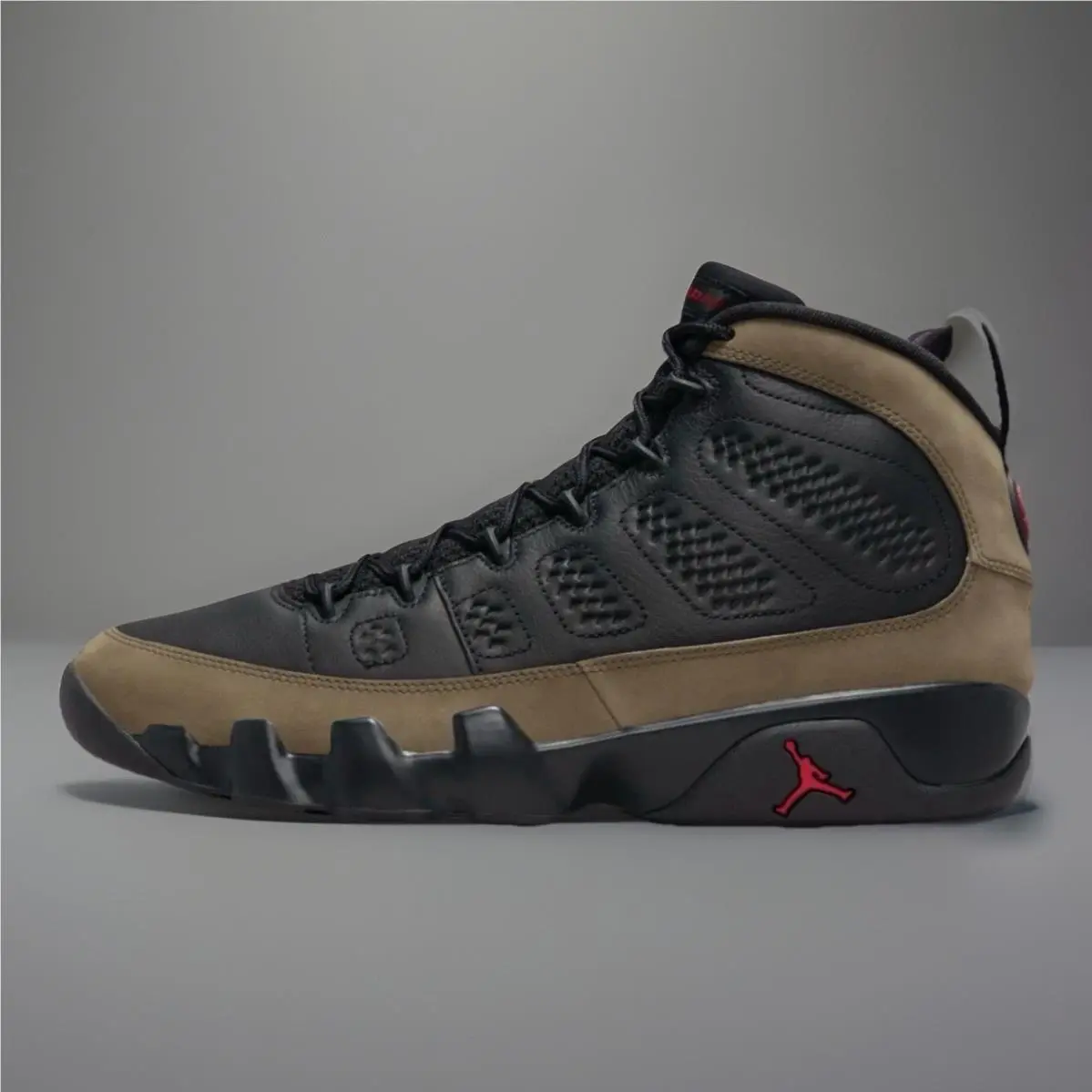 Nike shoes - Air Jordan 9 Retro - Air Retro - HV4794 030 - Black / True Red-Light Olive (UPC: 197602475586) 2