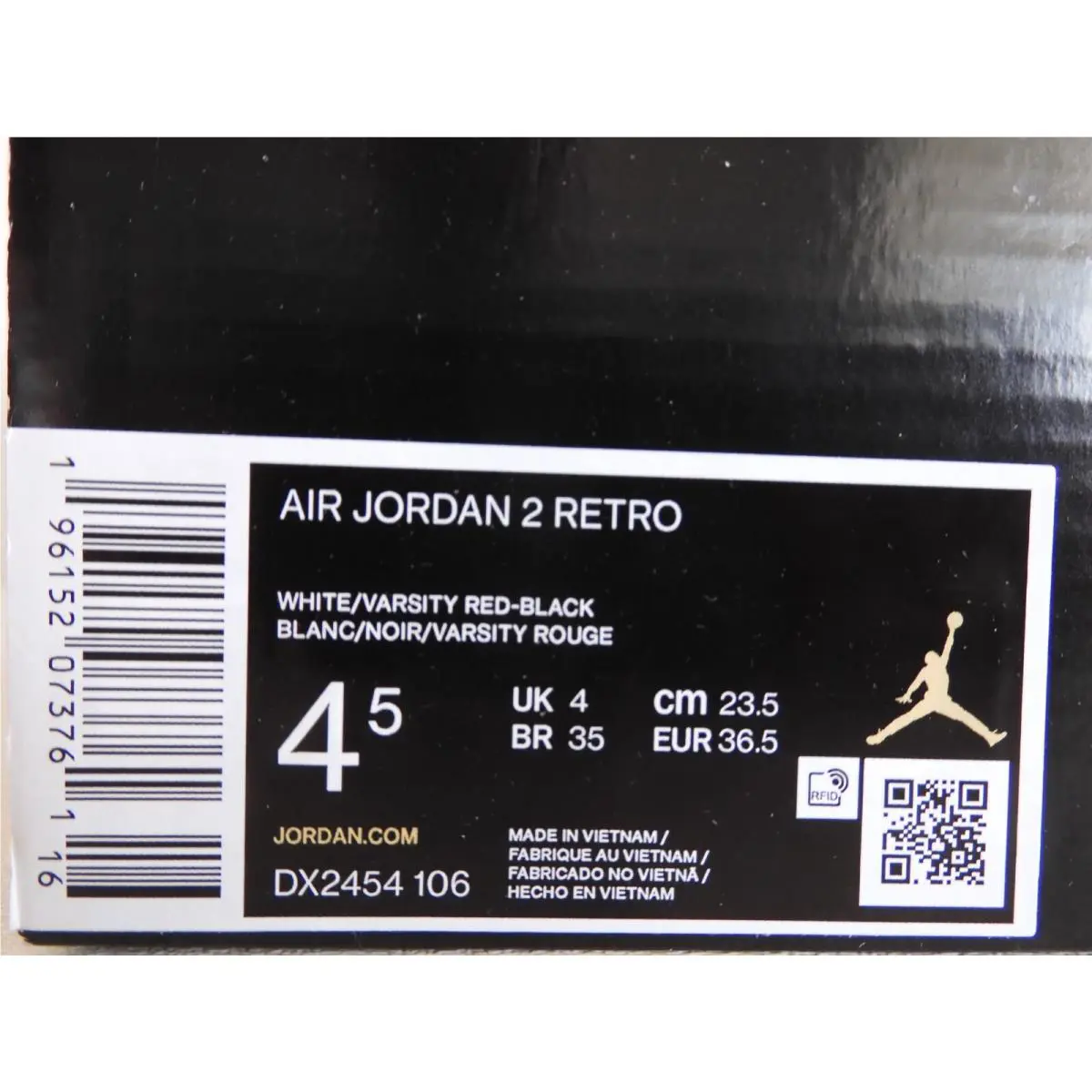 Nike shoes - Air Jordan 2 - Air - DX2454-106 - White (UPC: 196152073808) 5