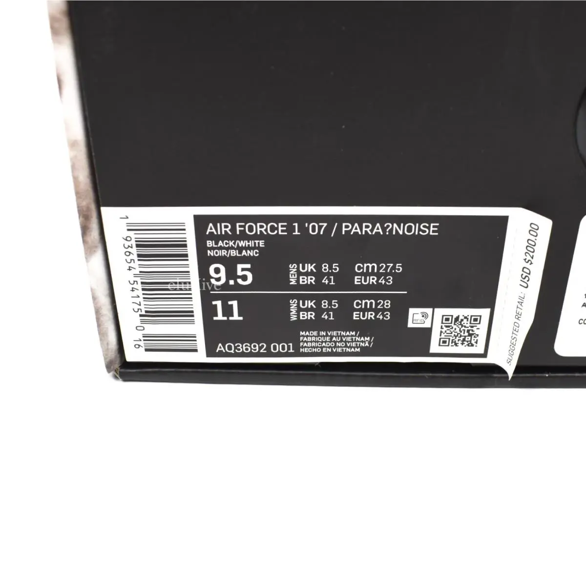 Nike shoes - Nike Air Force 1 - Air Force - AQ3692-001 - Black 9