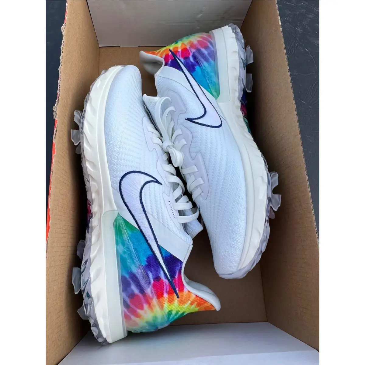 Nike shoes - NIKE AIR ZOOM INFINITY TOUR NRG PGA CHAMPIONSHIP - CT3732-100 - Summit White/Lemon Venom/White/Deep Royal 3