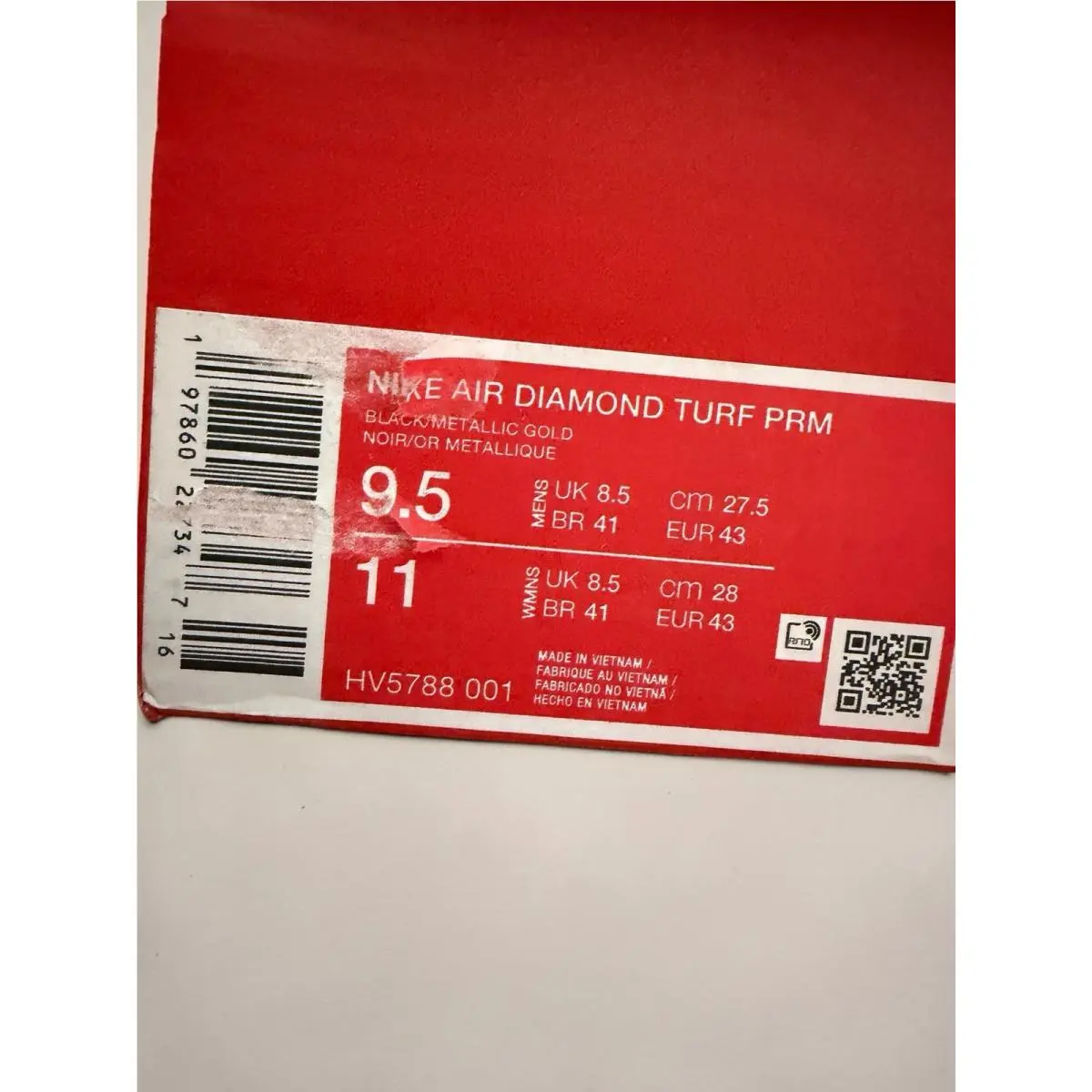 Nike shoes - Nike Air Diamond Turf - Air Diamond Turf - HV5788-001 - Black 10