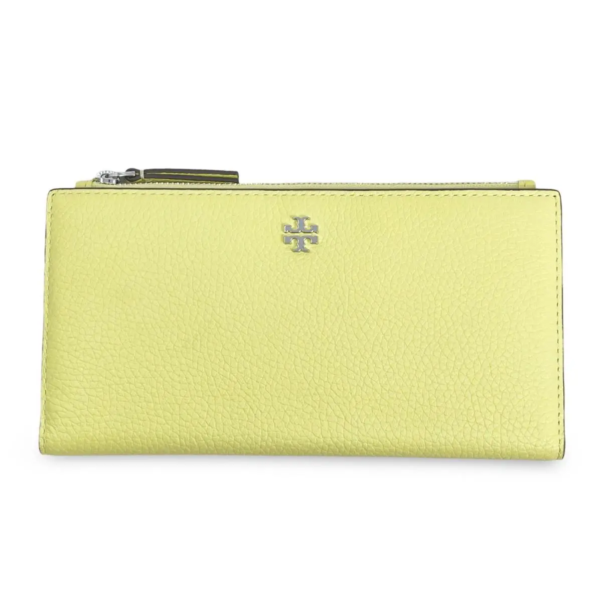 Women`s Slim Bifold Wallet Blake - Pastel Yellow/Pinefrost - 139540 by Tory Burch