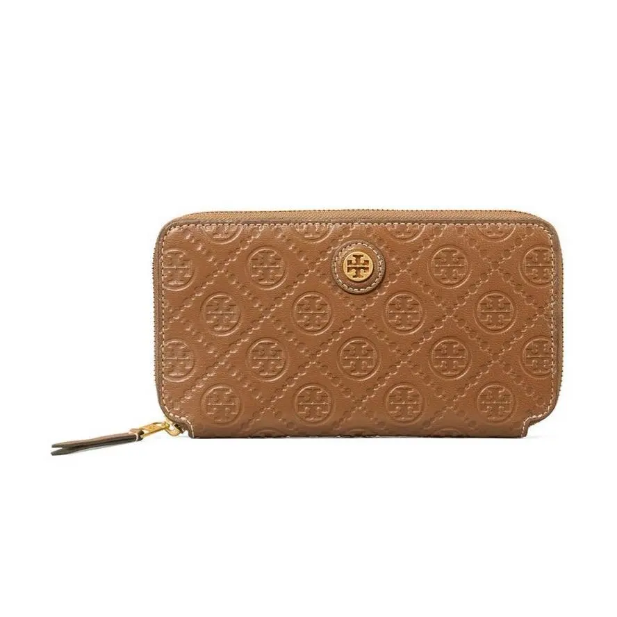 Women`s Continental Wallet T Monogram - Moose - 79382 by Tory Burch