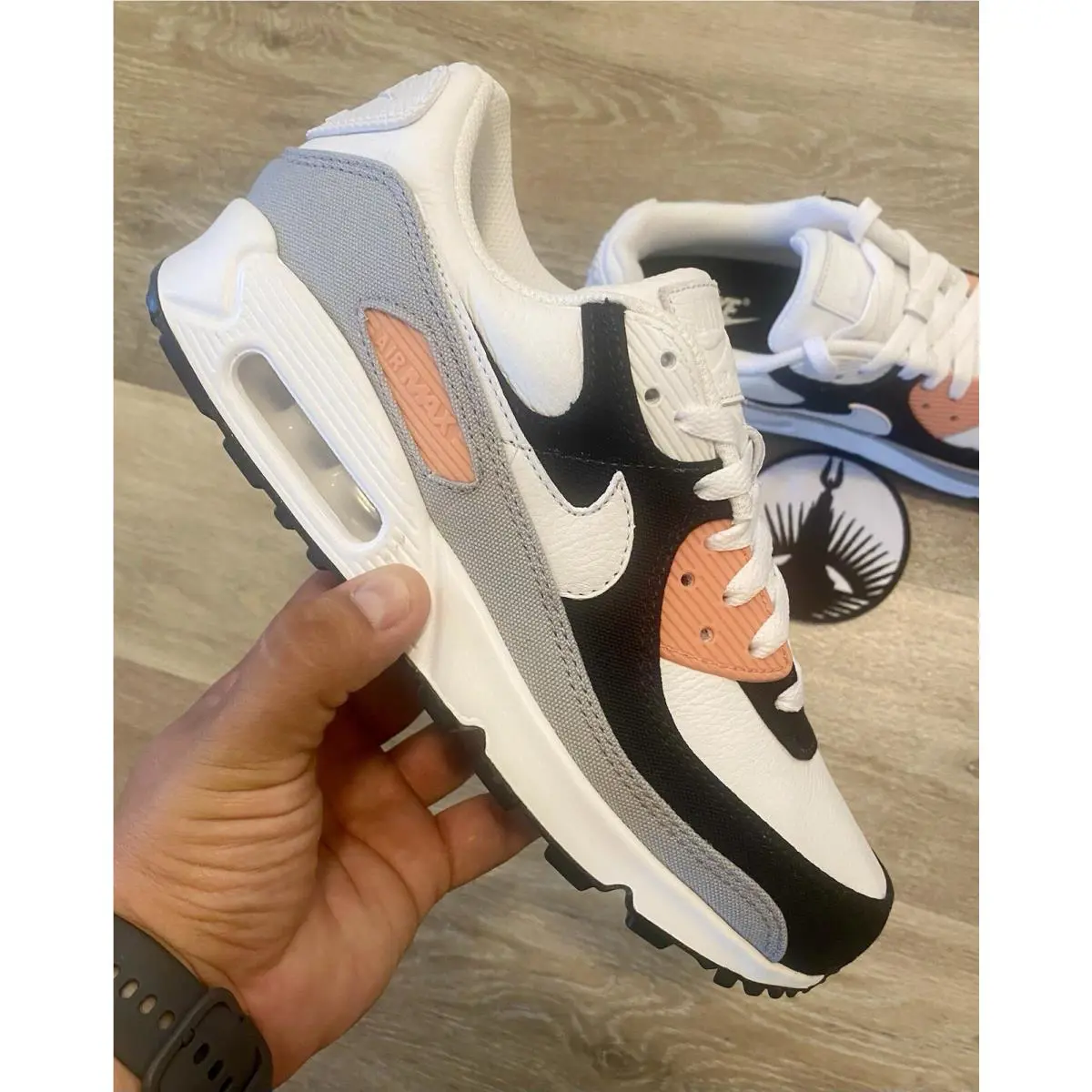 Nike shoes - Nike Air Max 90 NBY - DO7431-900 - White / Black / Grey / Pink (UPC: 196153260450) 8
