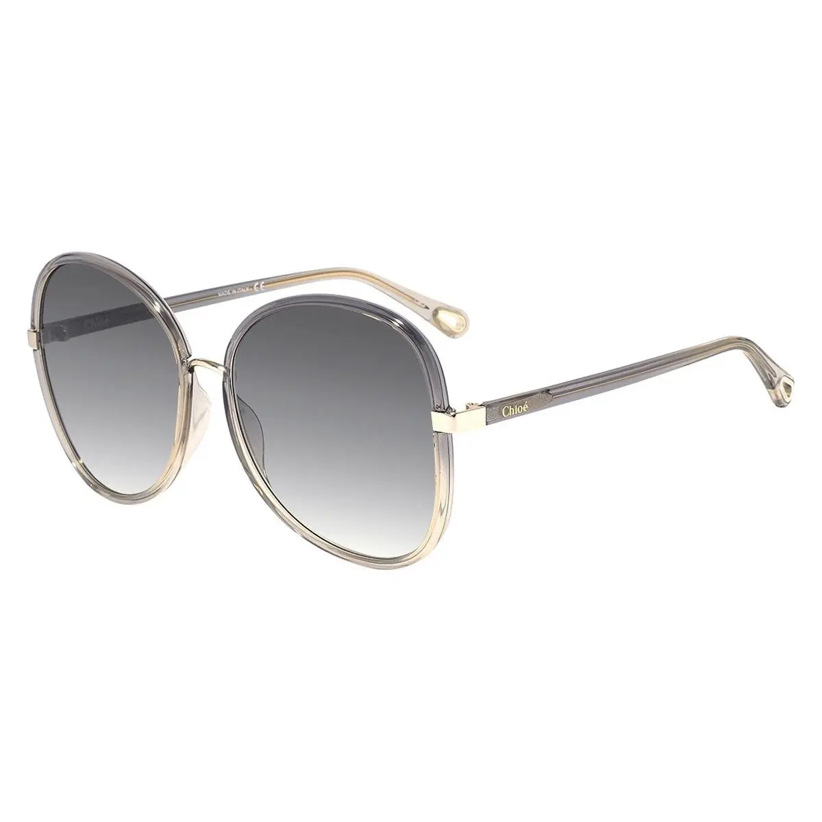 Chloe Women Butterfly Sunglasses CH0030S 001 Grey /grey Gradient Lens 60mm
