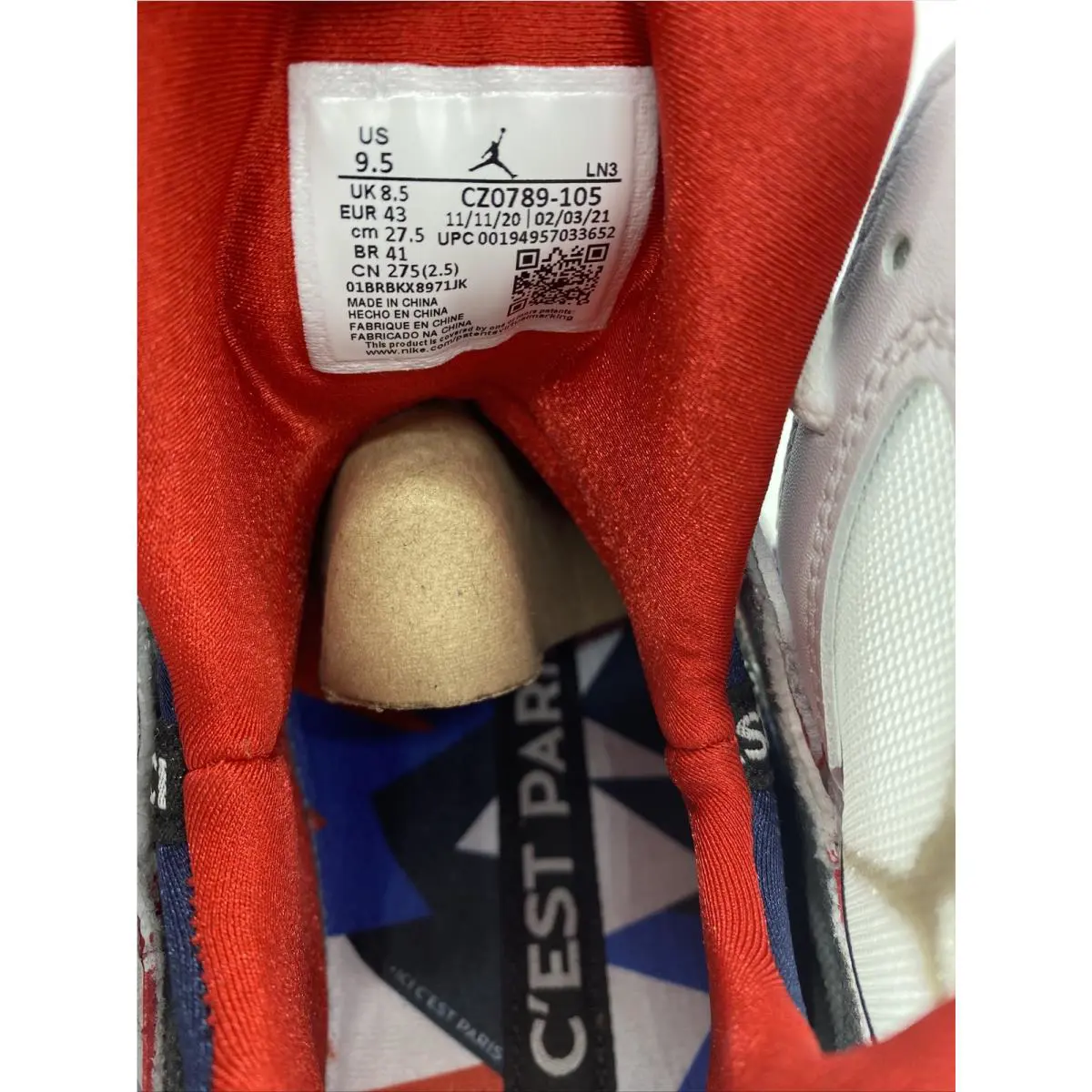 Nike shoes - Nike Jordan 7 Retro Paris Saint-Germain PSG - CZ0789-105 - Multicolor 8