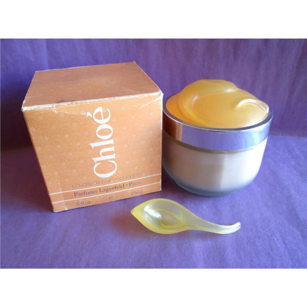 Chloe Vintage Foaming Bath Powder 8.8 oz 250ml Poudre de Bain Moussante Worn Box