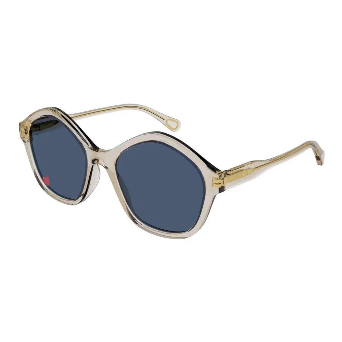 Chloe Girls Oval Sunglasses CC0010S 001 Transparent /blue Lens 49mm