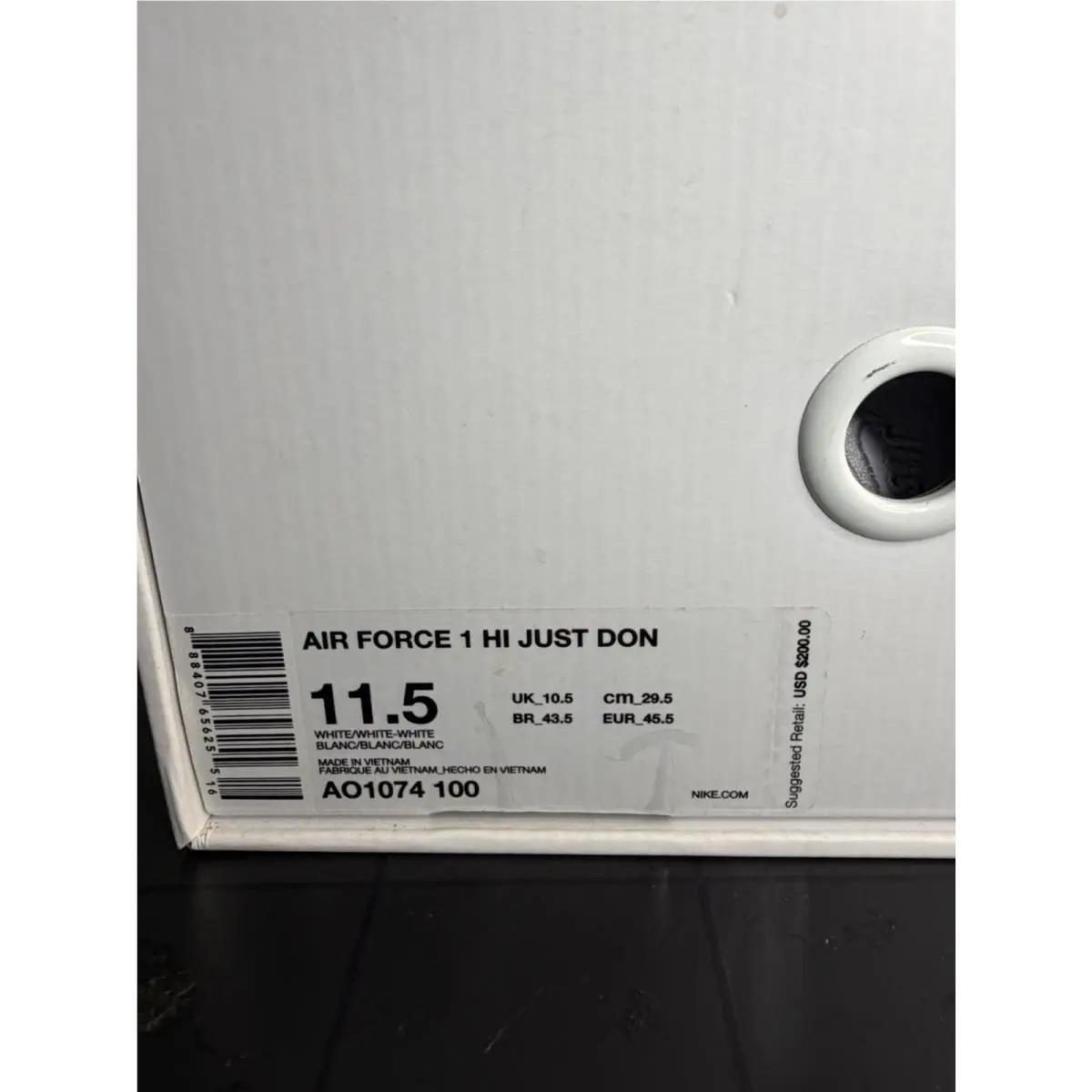 Nike shoes - Nike Air Force 1 - Air Force - AO1074-100 - White, Manufacturer: White/White-White 5