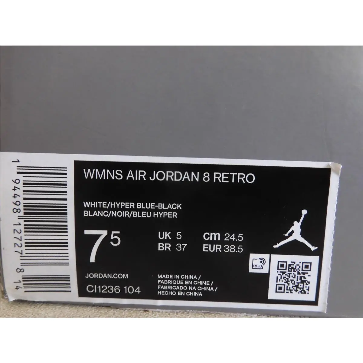 Nike shoes - Air Jordan 8 - Air - CI1236-104 - White (UPC: 194498127278) 6