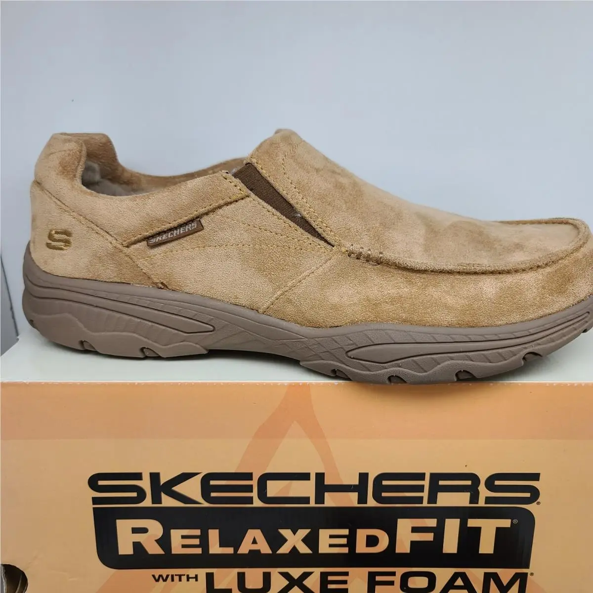 Skechers Creston Garvis Men`s Size 8 Relaxed Fit Fur Slip On Shoes