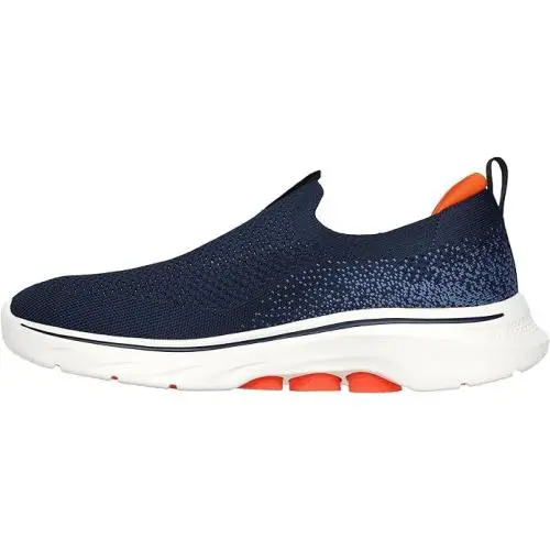 Skechers Men`s Go Walk 7 Stretch Fit Sneaker Navy Orange US 10.5 - Orange