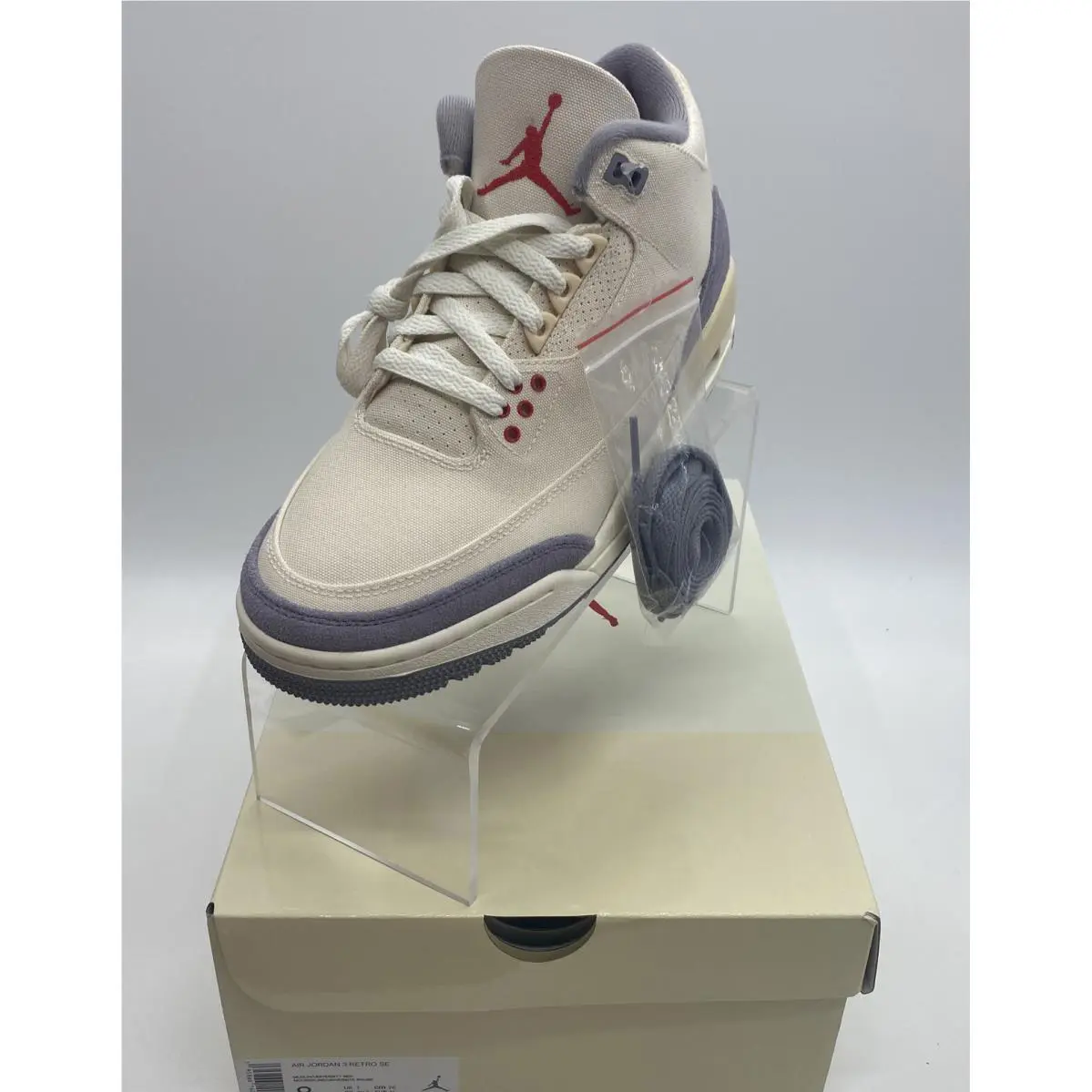 Nike Air Jordan 3 Retro SE Muslin University Red Men Size 8 DH7139 100