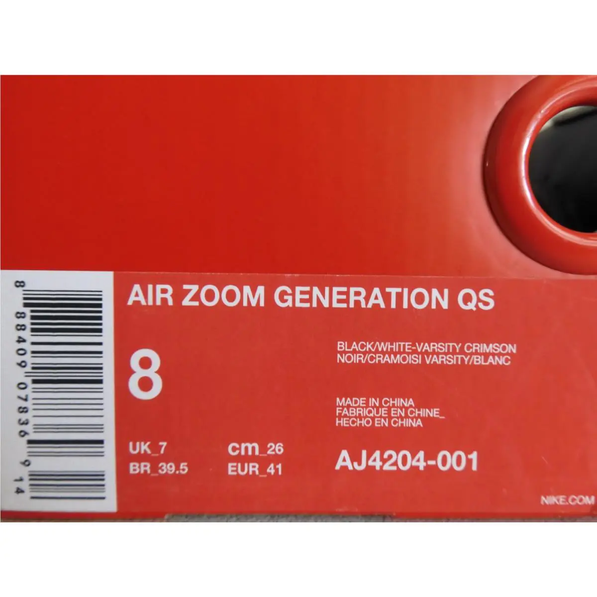 Nike shoes - Nike Air Zoom Generation - Air Zoom Generation - AJ4204-001 - Black (UPC: 888409078369) 3
