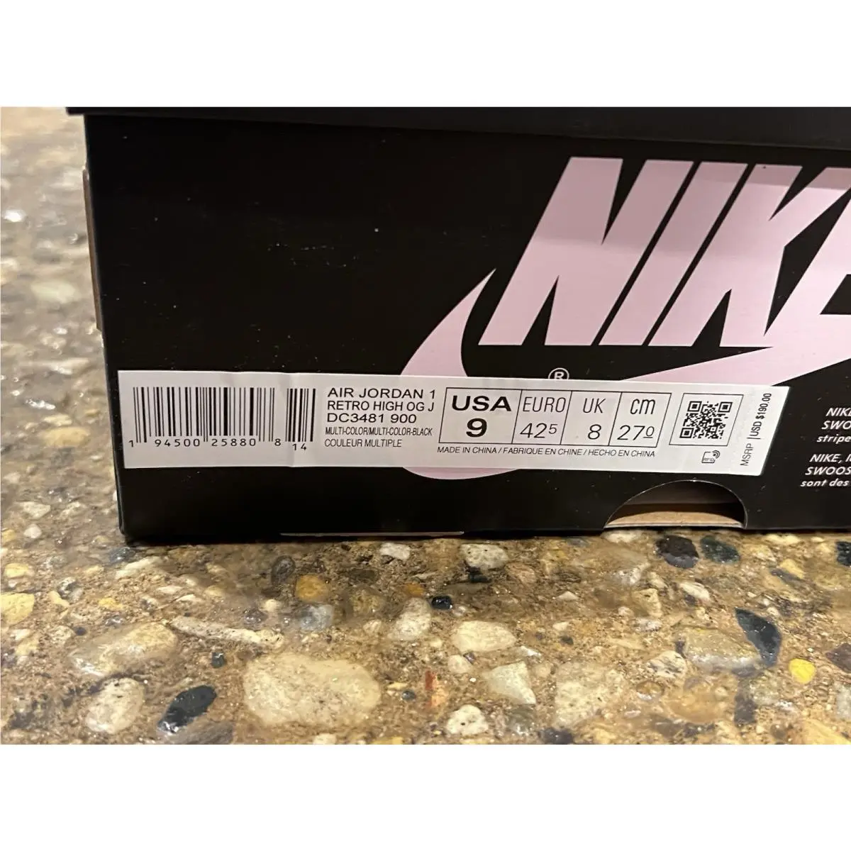 Nike shoes - Air Jordan 1 - Air - DC3481-900 - Multicolor, Manufacturer: Multi-Color/Black-Pink Foam-Multi-Color (UPC: 0194500258839) 6