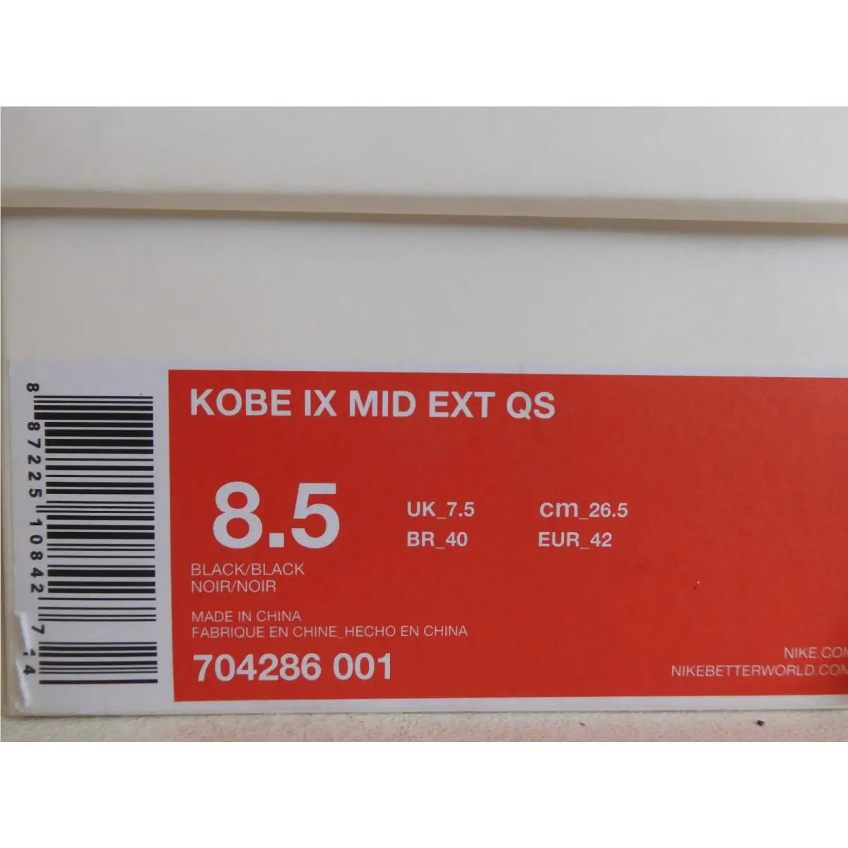 Nike shoes - Nike Kobe 9 - Kobe - 704286-001 - Black (UPC: 887225108427) 4
