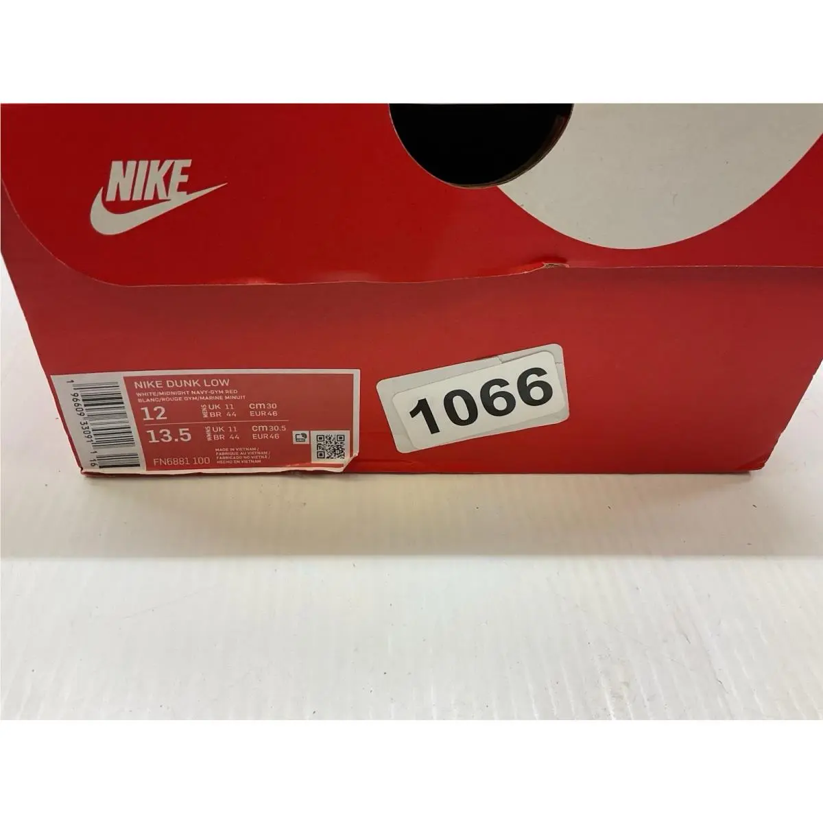 Nike shoes - Nike Dunk - Dunk - FN6881-100 - White, Manufacturer: White/Midnight Navy/Gym Red/Sail/Gum Light Brown 5