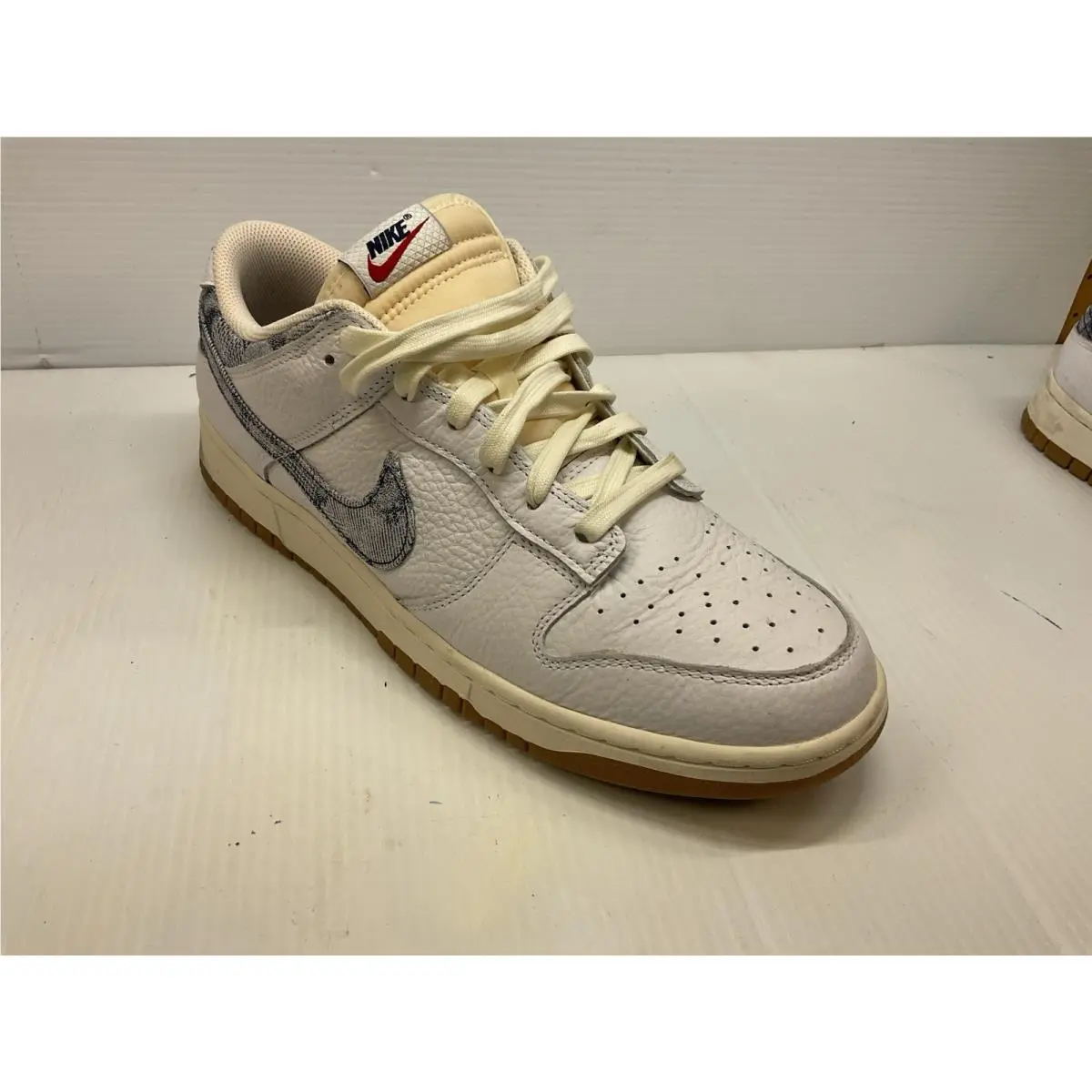 Nike Dunk Low Washed Denim Americana Sneakers White/blue Size 12 FN6881-100 - White, Manufacturer: White/Midnight Navy/Gym Red/Sail/Gum Light Brown