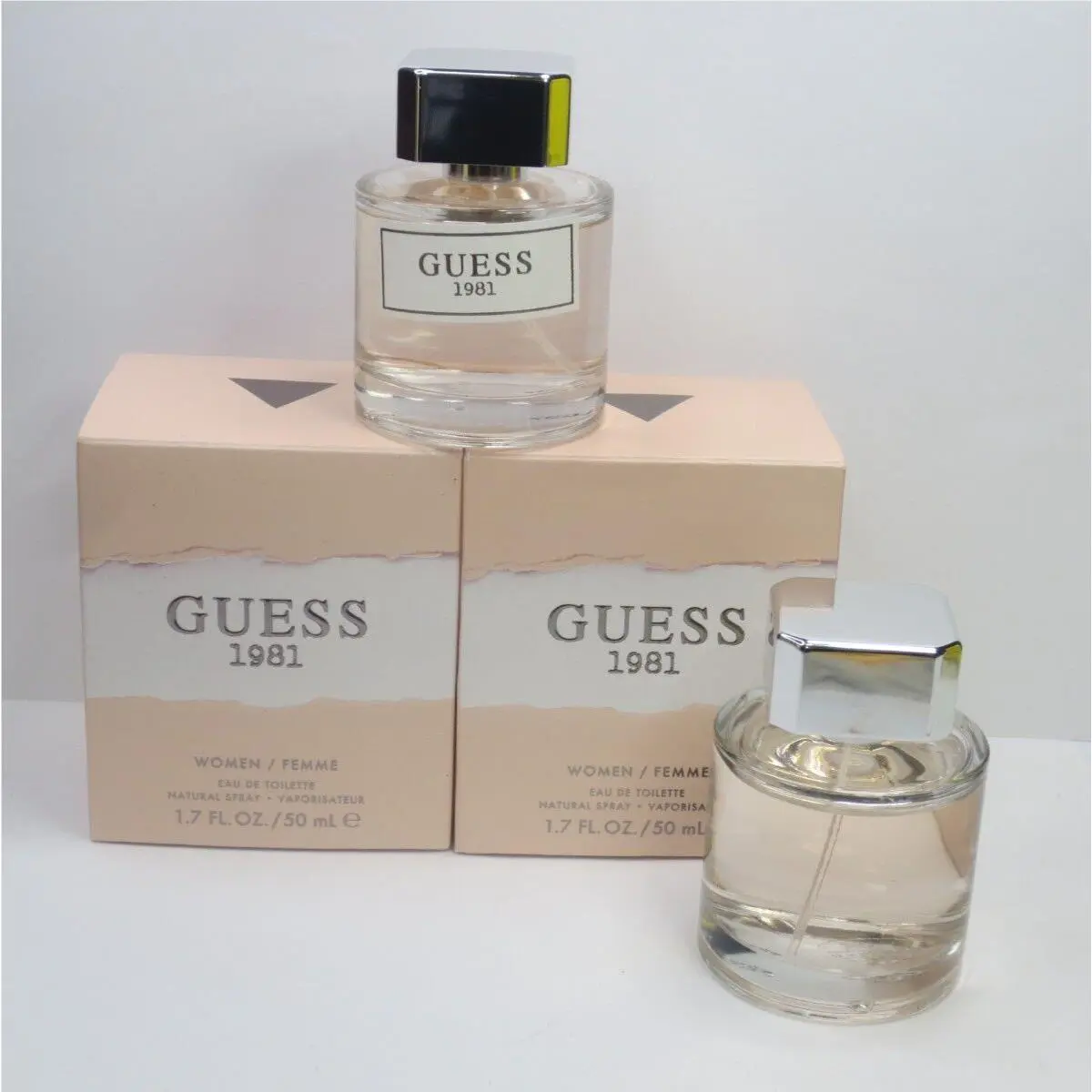 1981 Women Eau DE Toilette Natural Spray 1.7 OZ Boxed Lot OF 2 by Guess