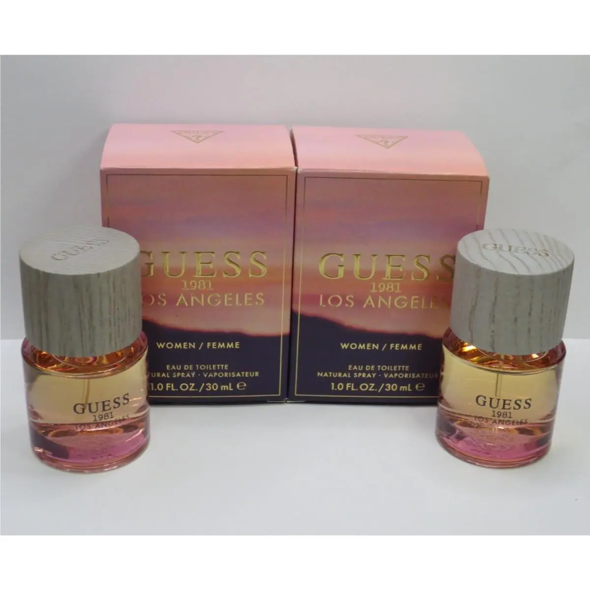 1981 Los Angeles Women Eau DE Toilette Spray 1 OZ Boxed Lot OF 2 by Guess