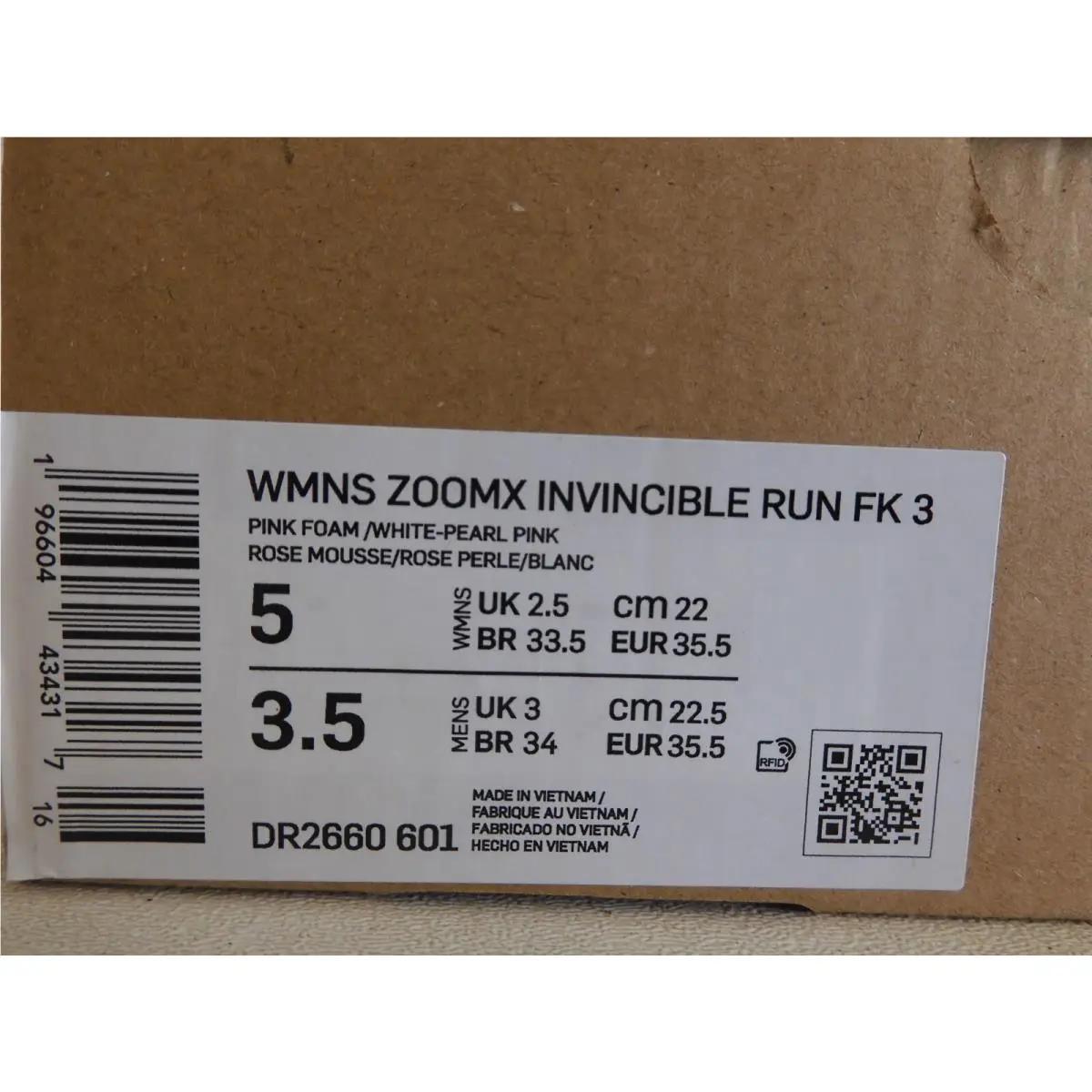 Nike shoes - Nike Zoomx Invincible Run Flyknit - DR2660601 - Pink (UPC: 196604434317) 3
