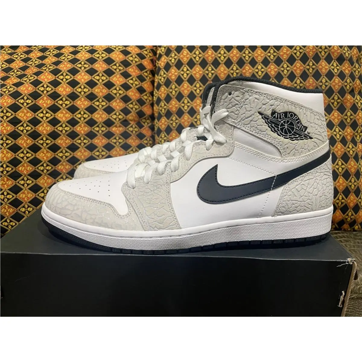 Nike Air Jordan 1 Retro High White Elephant 839115-106 Men`s Sz 14