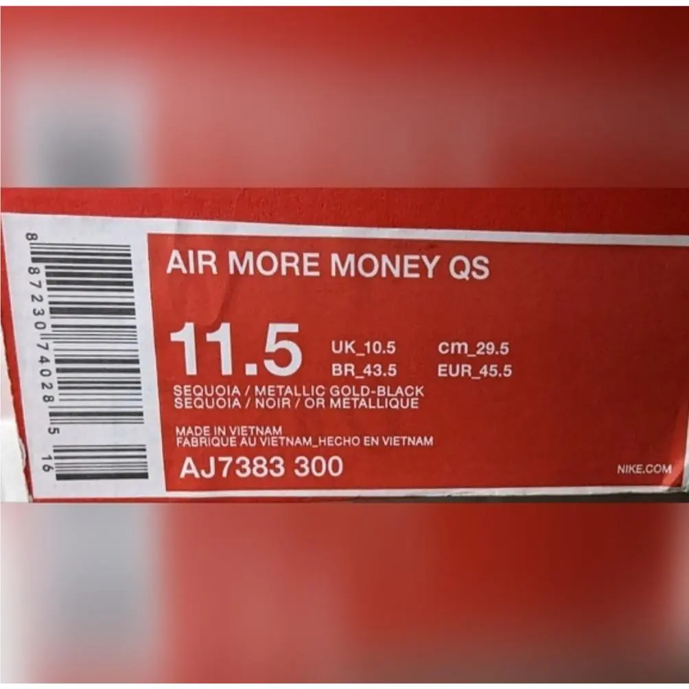 Nike shoes - Nike Air More Money - Air More Money - AJ7383-300 - Green/Black (UPC: 887230740285) 0