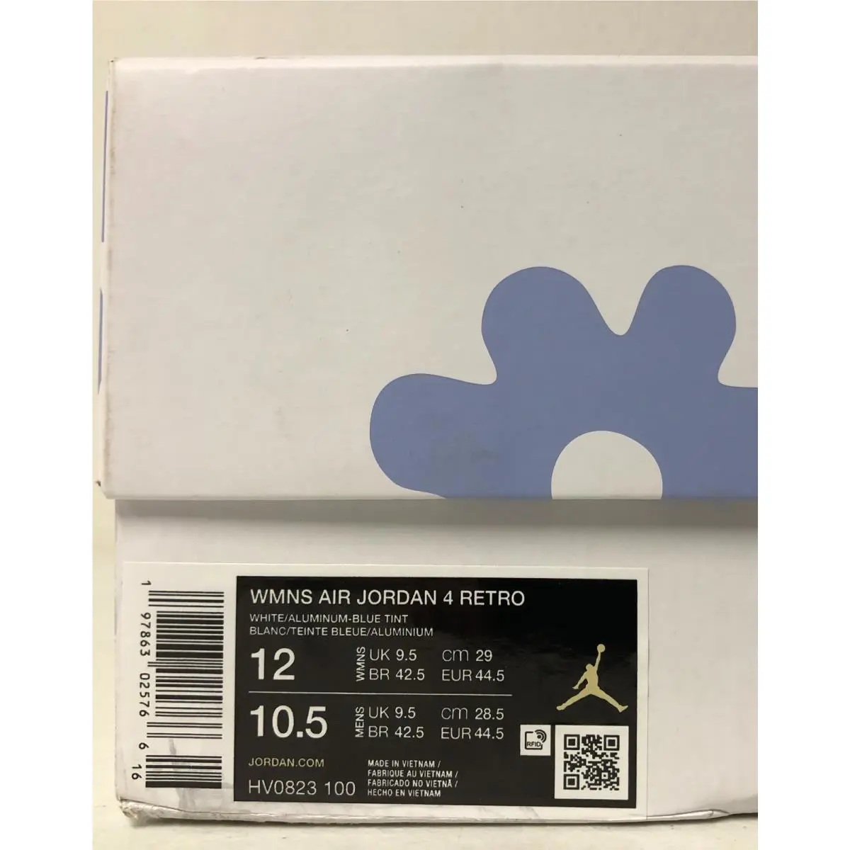 Nike shoes - Air Jordan 4 - Air - HV0823-100 - White/Aluminum-Blue Tint (UPC: 197863025766) 6