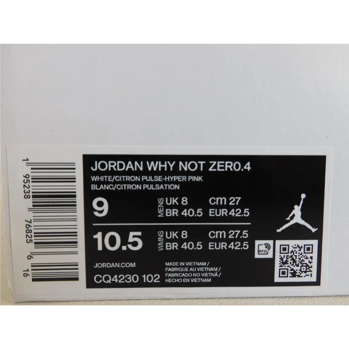 Nike shoes - Jordan `Why Not?` ZER0.4 - DD1133-103 - White (UPC: 195238768256) 3