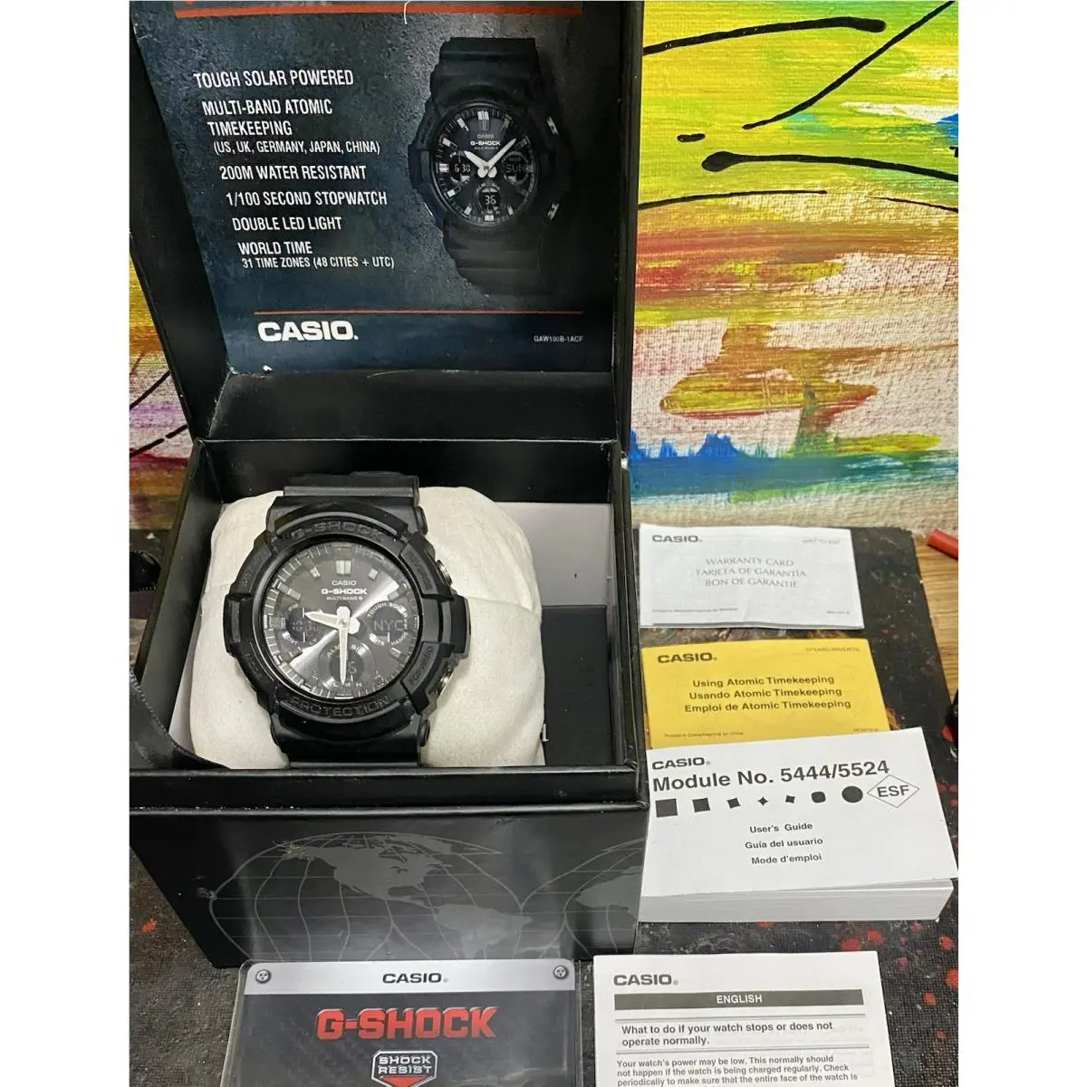G-shock GAW-100B GAW100B-1AWC Solar Atomic by Casio