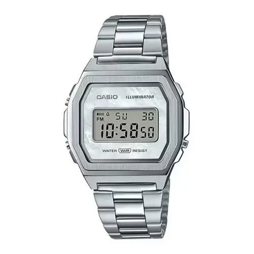Casio A1000D-7EF Stainless Steel Band One-touch 3-fold Clasp