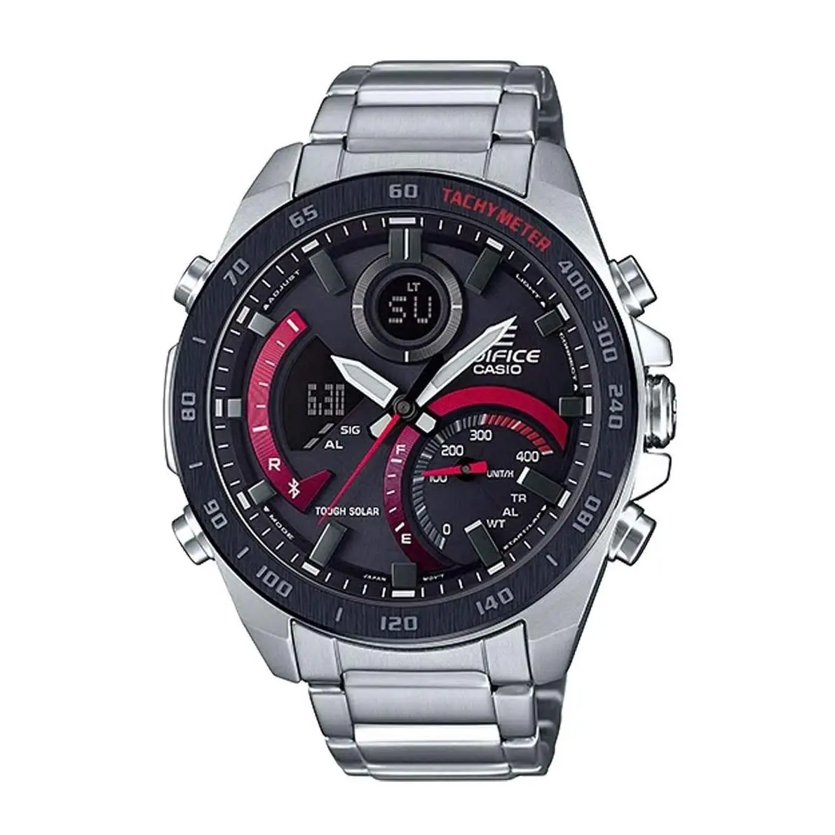 ECB-900DB-1A Edifice Bluetooth Mens Watch Black Red by Casio