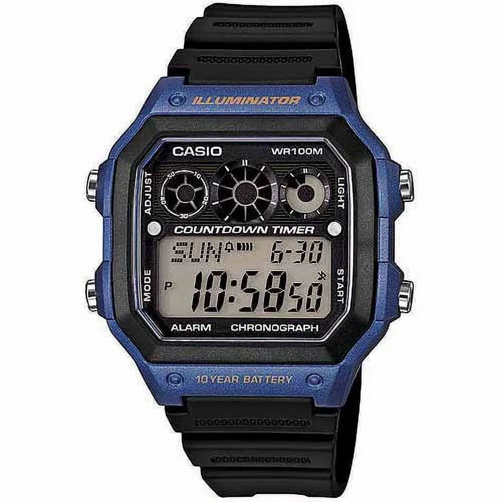 AE-1300WH-2AV Digital Watch World Tm 5 Alarms 10 Year Battery 9 Timers by Casio